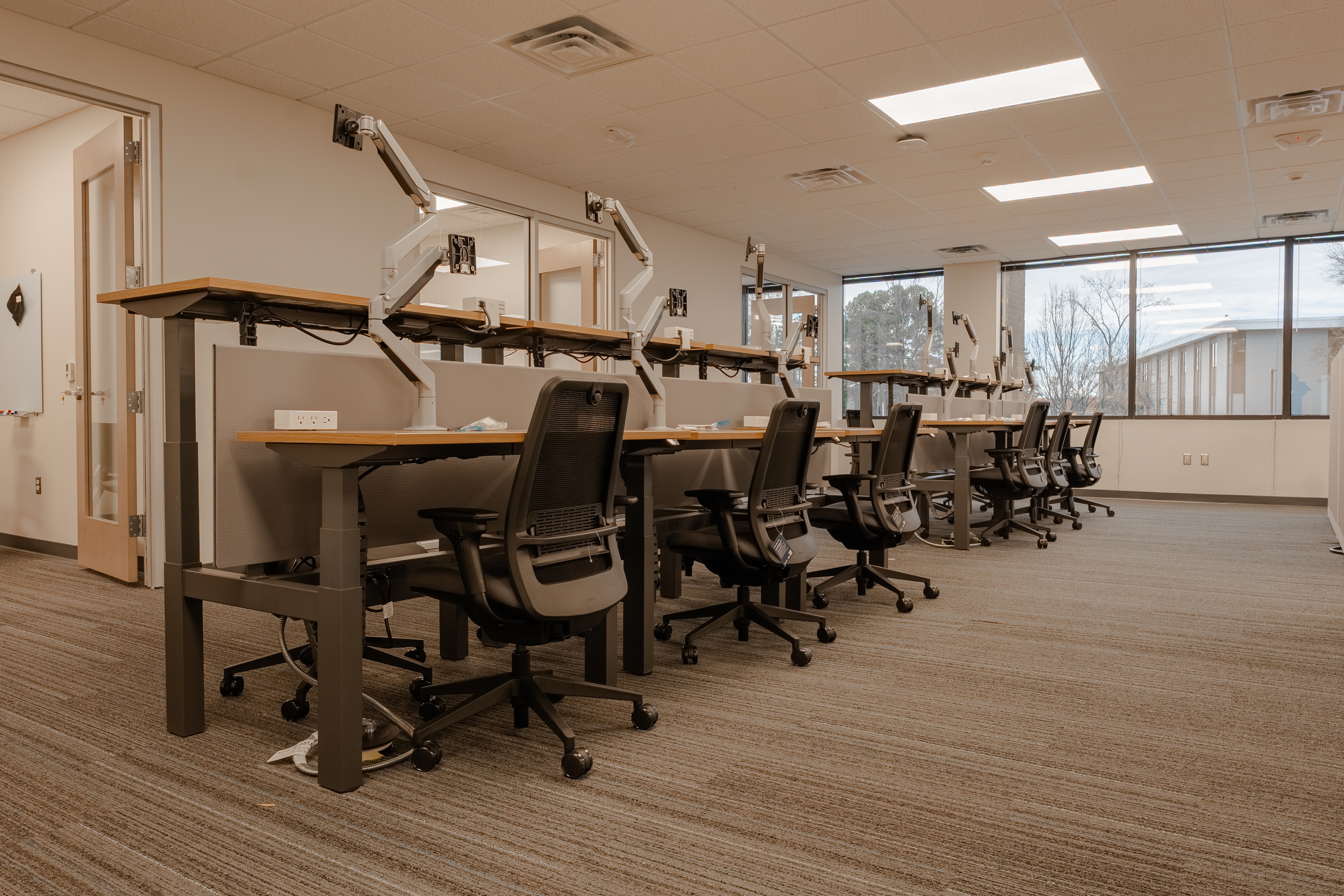 Greenville workspace installation with completed furniture setup