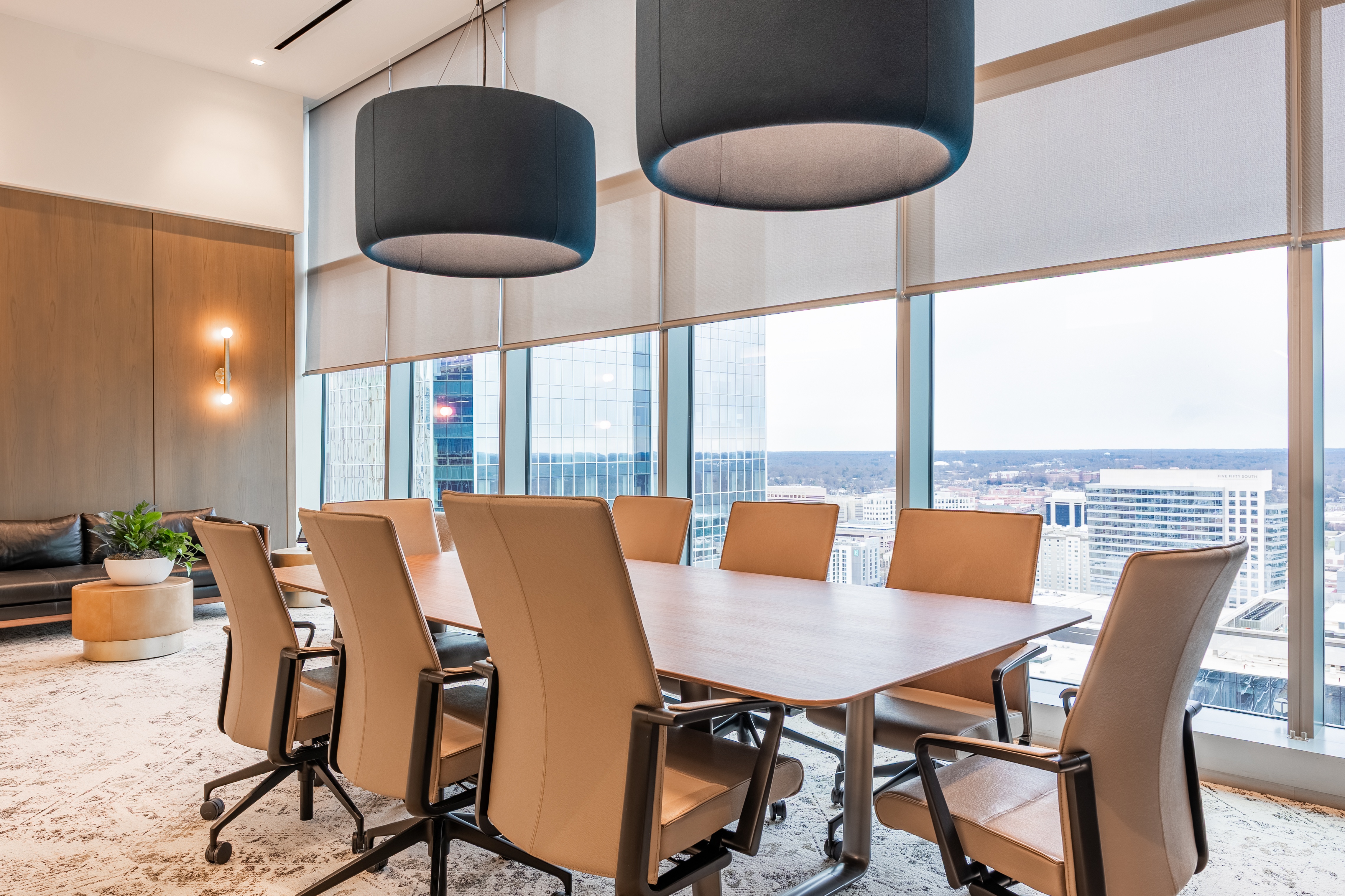 Law firm workspace installation with finished private offices