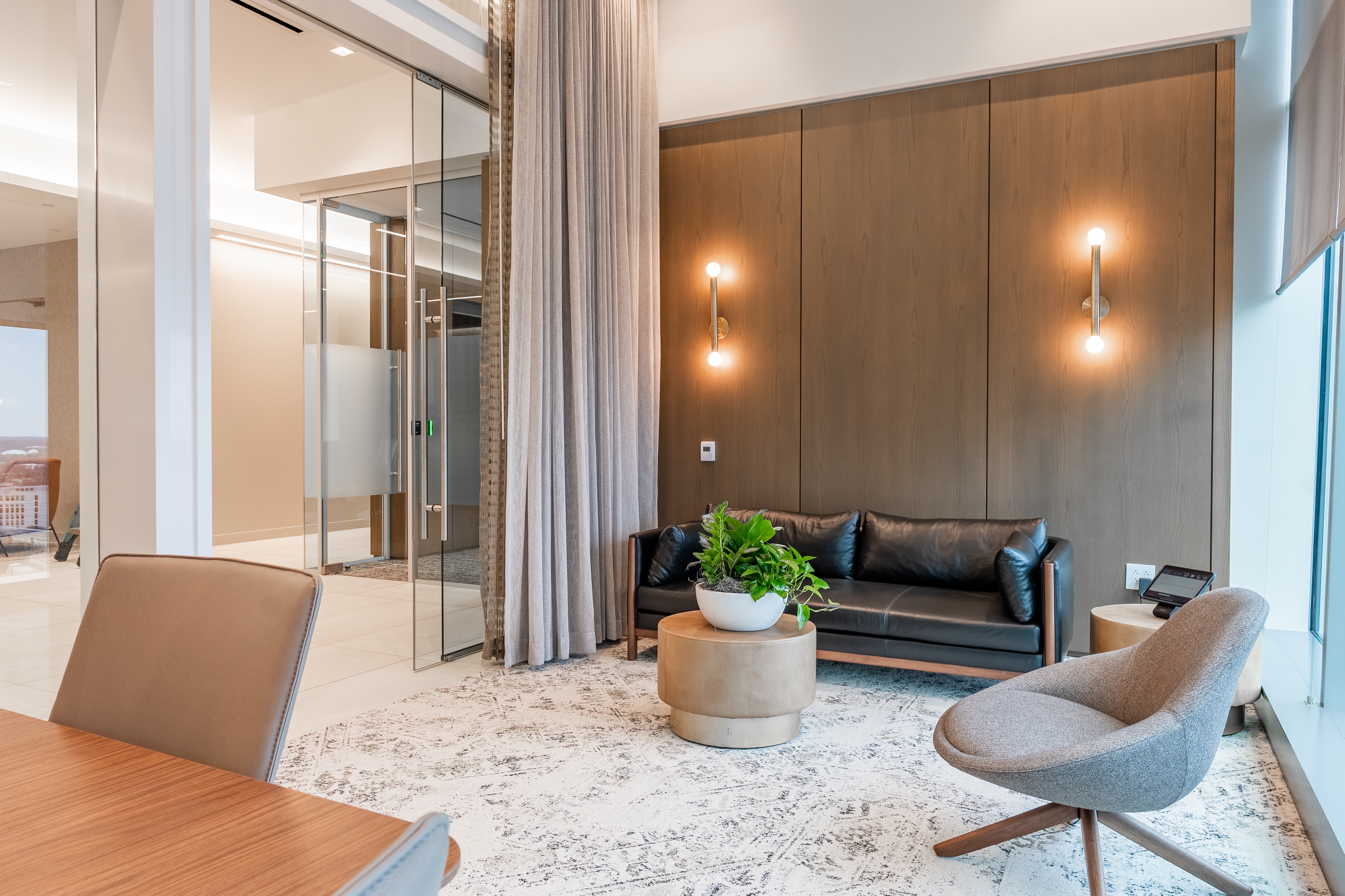 Private office furniture installed for law firm workspace