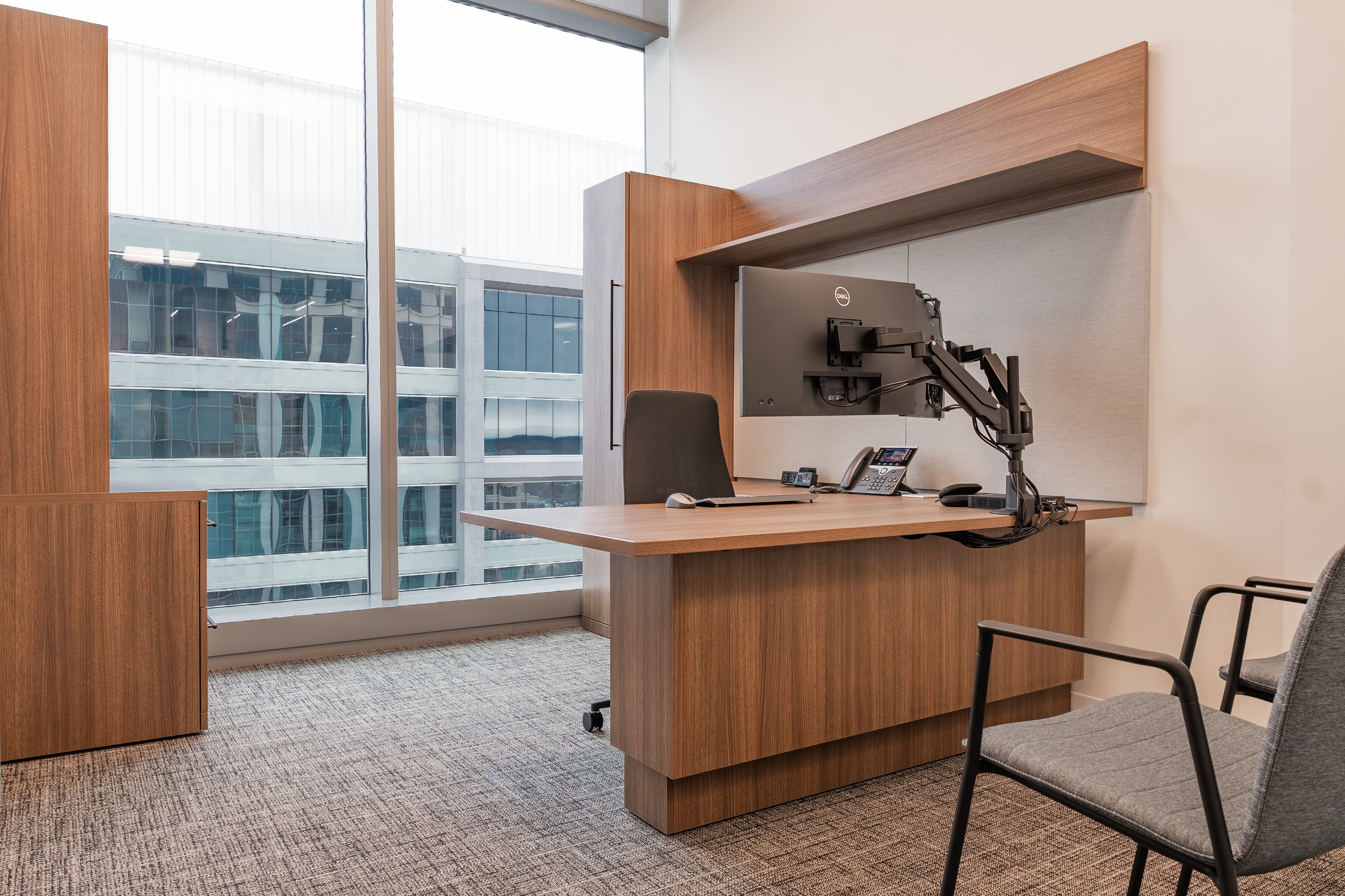 Commercial furniture and fixture installation project by Precision Office Solutions