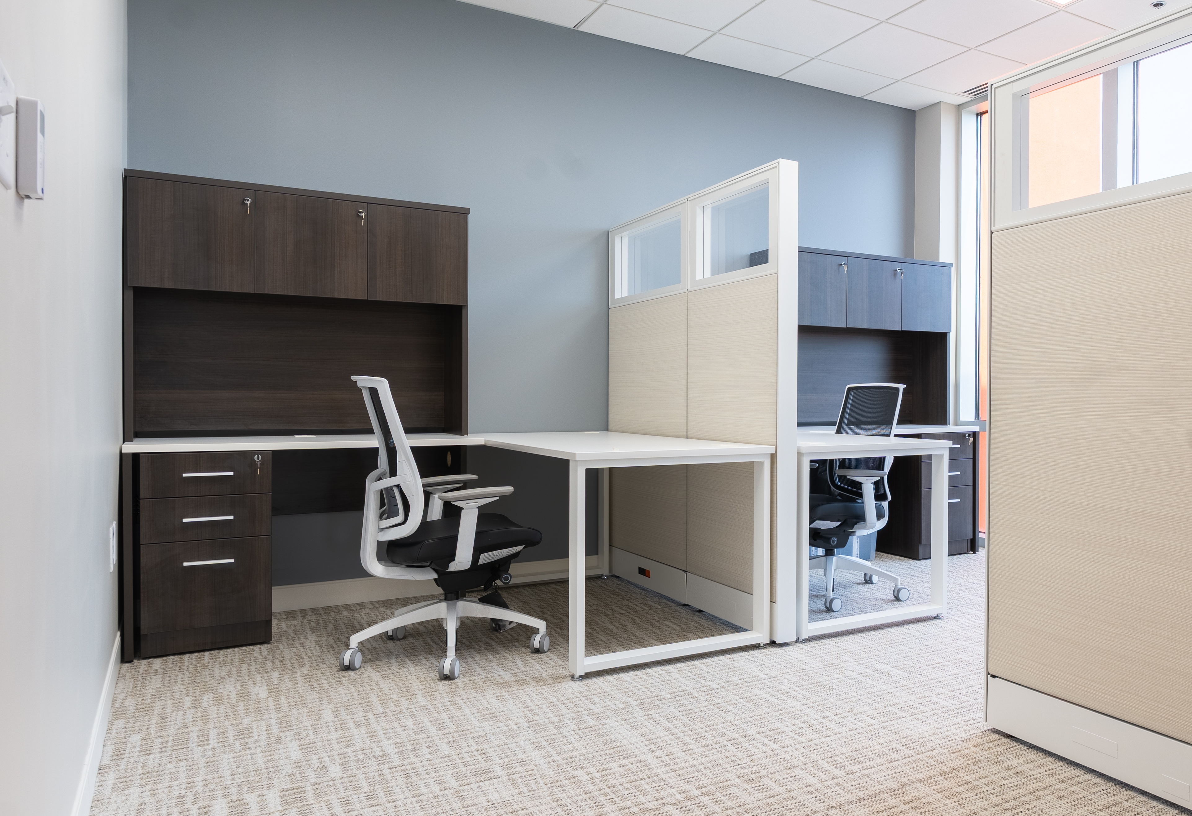 Automotive office furniture installation detail