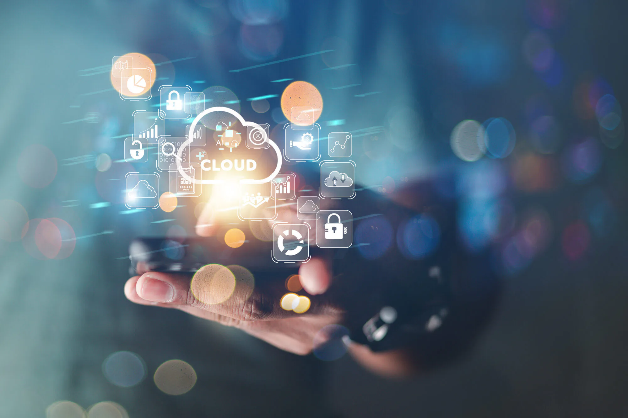 Cloud engineer monitoring Microsoft cloud systems and performance